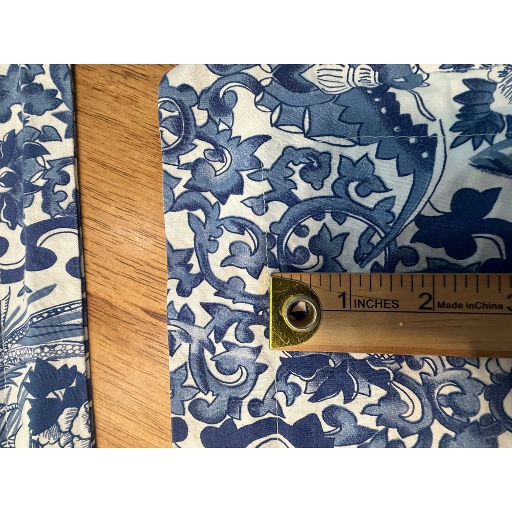 Ralph Lauren 2 King Pillowcases Shams Bird Blue Porcelain Tamarind Chinoiserie - Picture 7 of 10